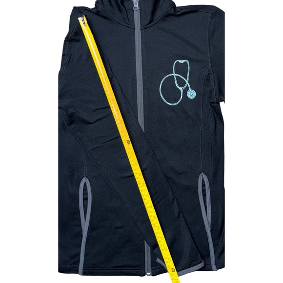 Artery Ink Sport-Tek Ladies Nurse Stethoscope Graphic Full Zip Jacket Black Sz S - Picture 9 of 15